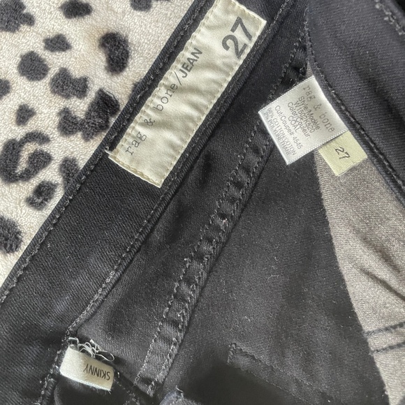 Crisp black denim rag & bone straight leg jeans - Picture 3 of 3